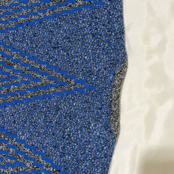 Womens Vintage Sweater Vest Fortune Knits USA Blue Grey  23” Chest pit to pit - Picture 12 of 12